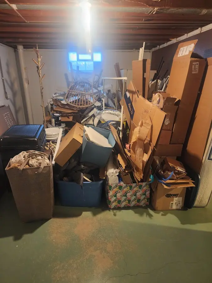 Roll-off dumpster container at job site for 4 Yard Dumpster Rental in Keowee Key